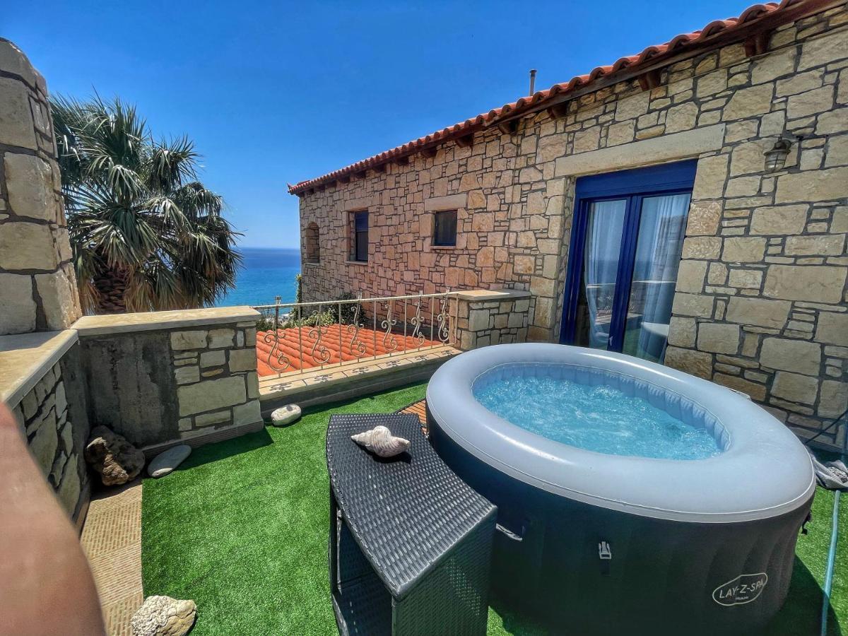 Elouthia Residence With Sea View And Hot Tub Tsoútsouros Esterno foto