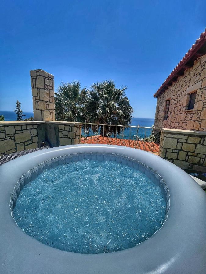 Elouthia Residence With Sea View And Hot Tub Tsoútsouros Esterno foto